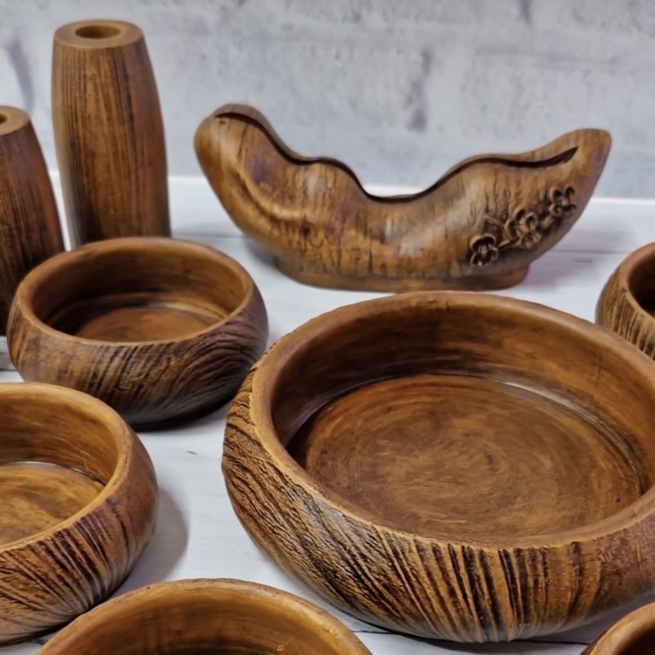 آموزش طرح چوب روی سنگ مصنوعی